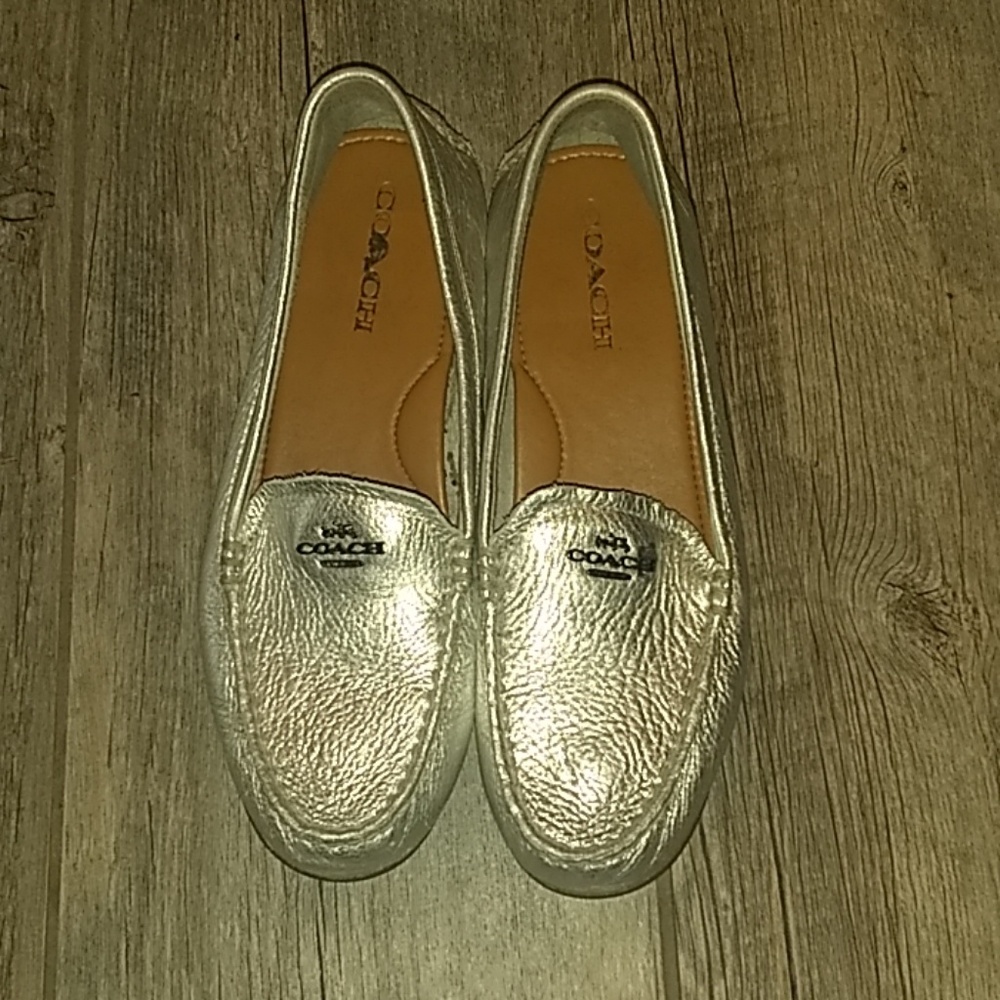 Coach Silver Loafers